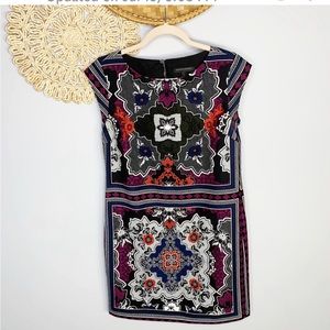 Banana Republic Printed Cap Sleeve Sheath Dress